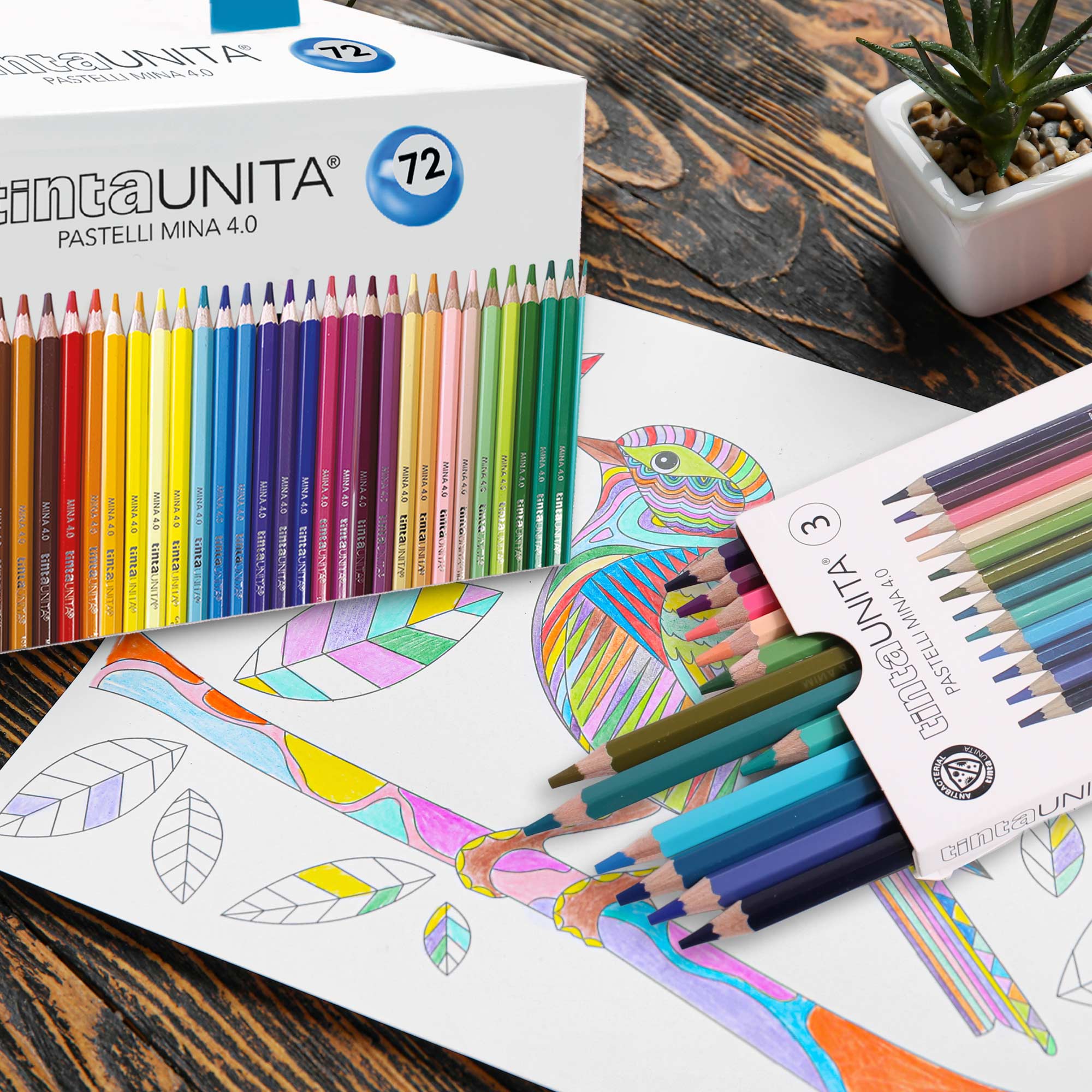 Pastelli Tinta Unita 4.0 Mina 4 mm in Magnetic Box da 108 Colori